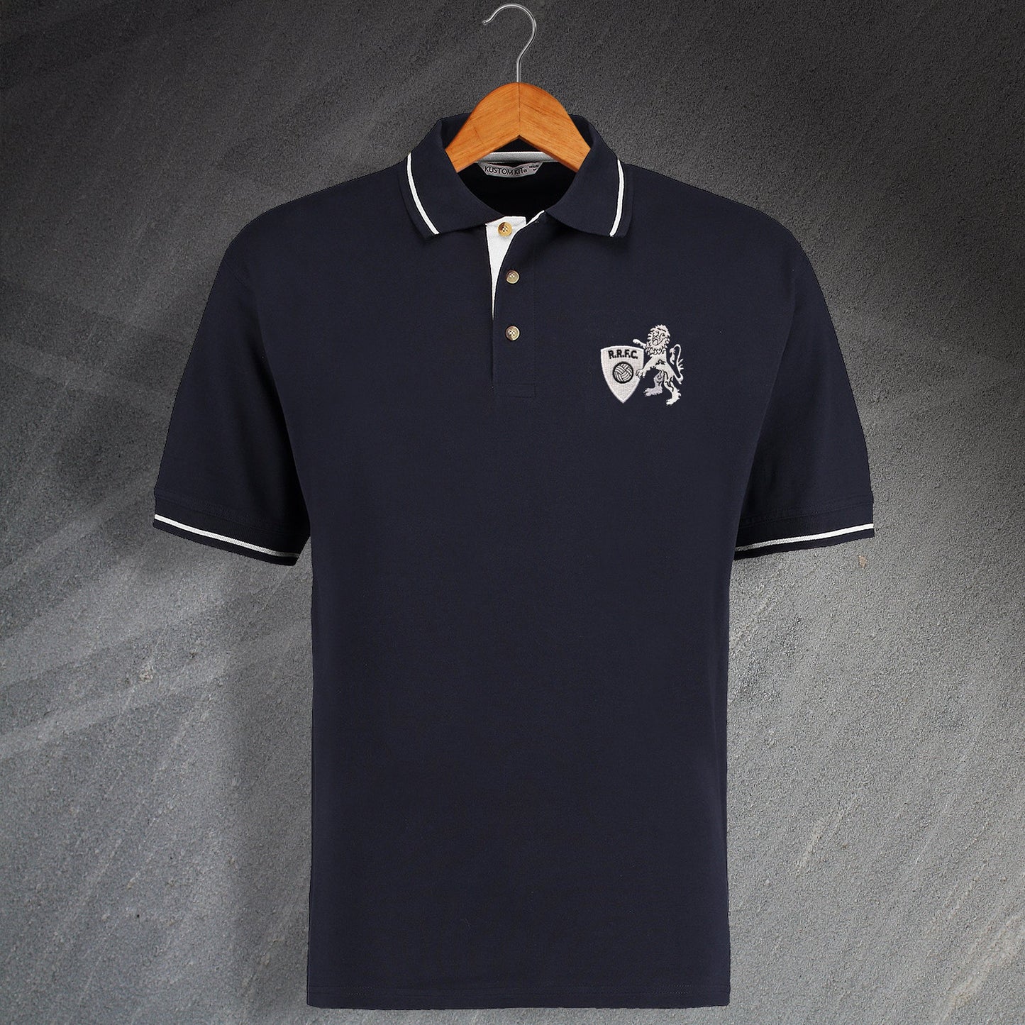 Retro Raith Football Polo Shirt