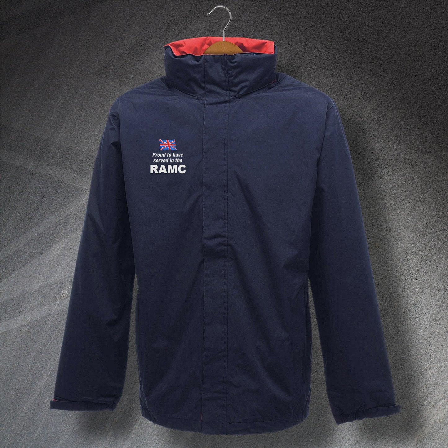 Proud to Have Served In The RAMC Embroidered Waterproof Jacket