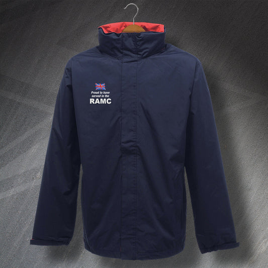 Proud to Have Served In The RAMC Embroidered Waterproof Jacket