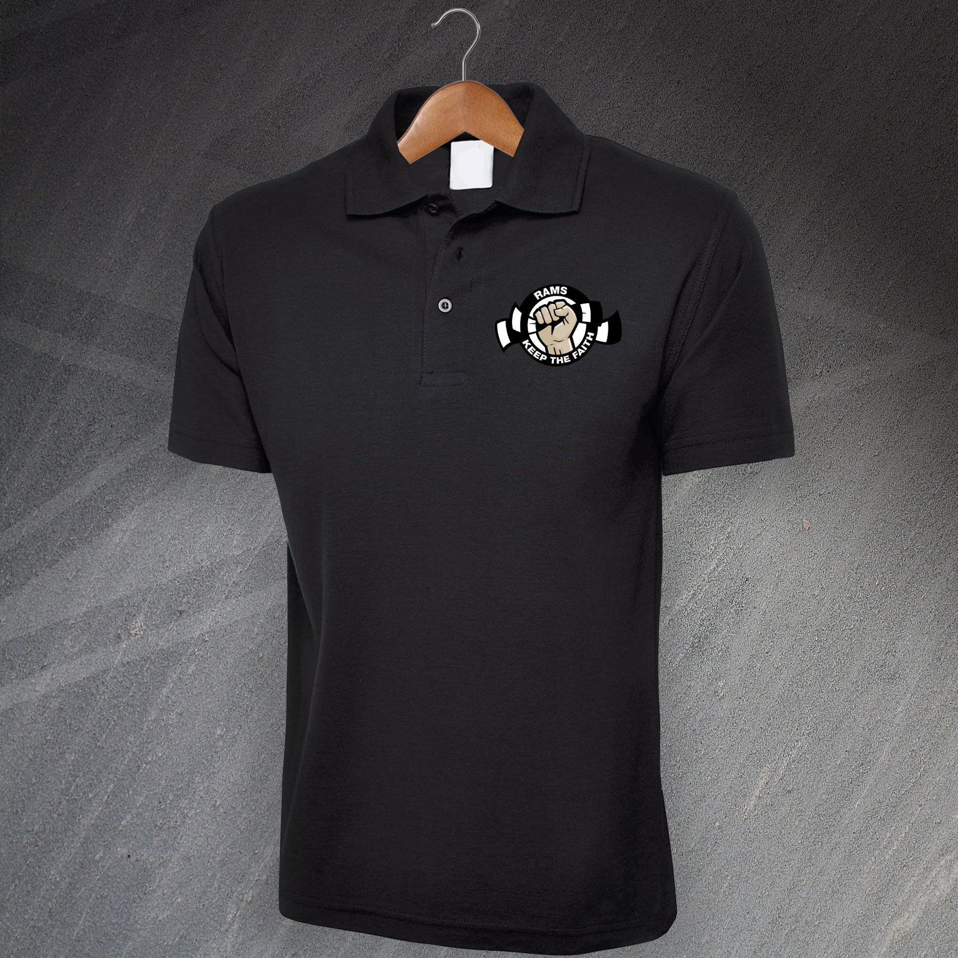Rams Keep The Faith Embroidered Polo Shirt