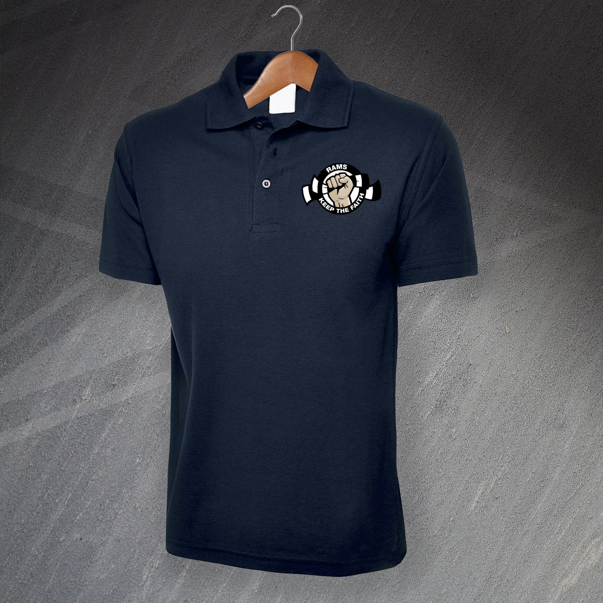 Rams Keep The Faith Embroidered Polo Shirt
