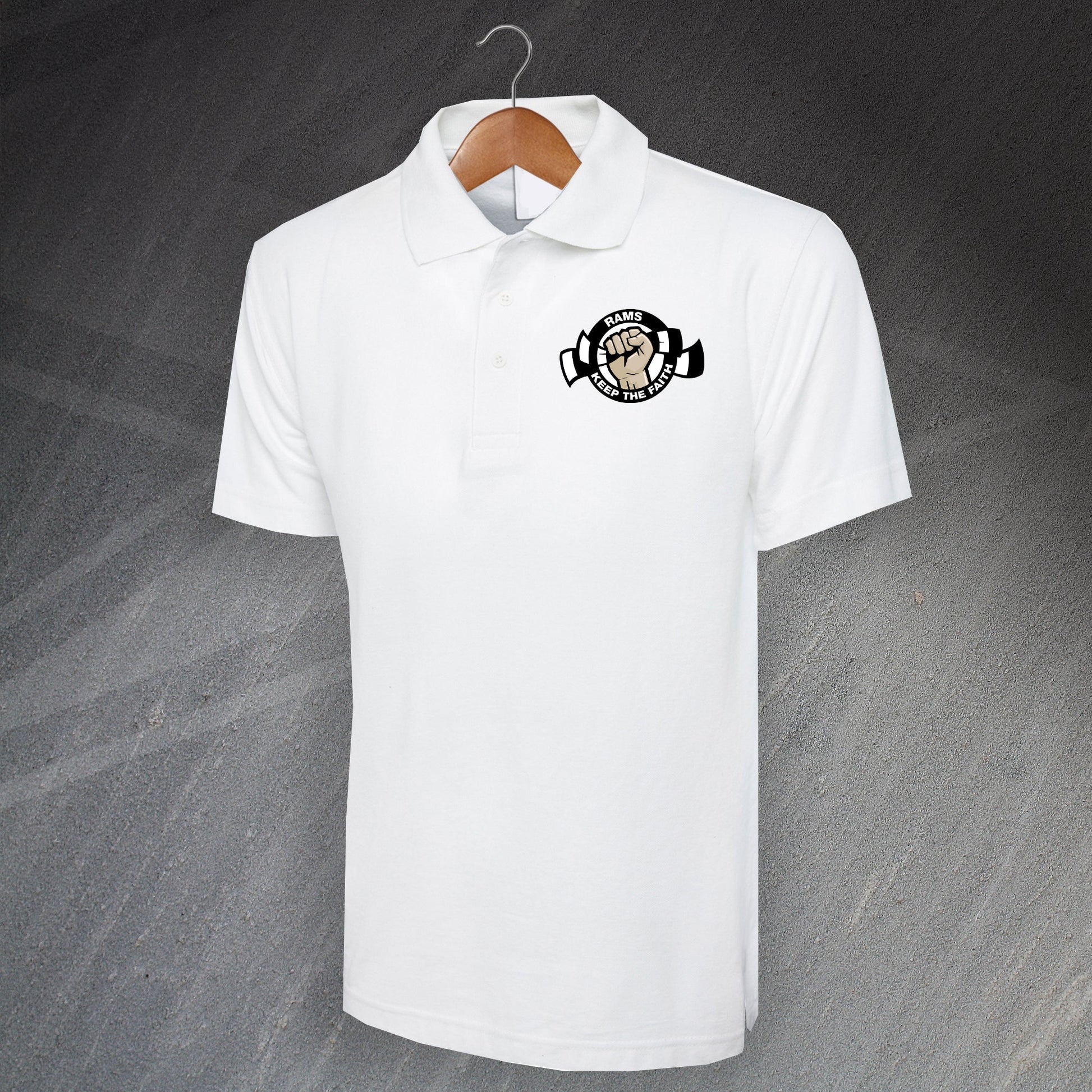 Rams Keep The Faith Embroidered Polo Shirt