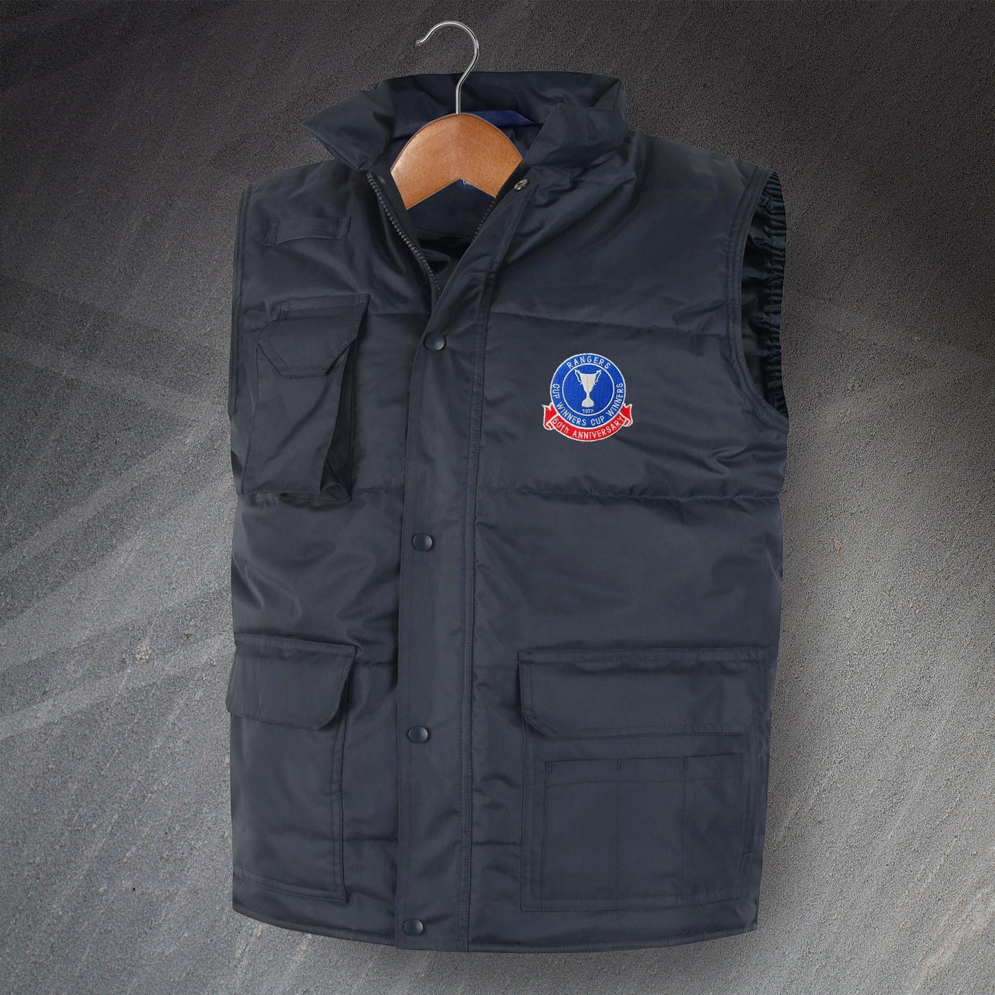 Retro Rangers Cup Winners Cup 1972 50th Anniversary Super Pro Bodywarmer