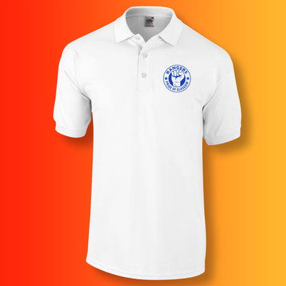 Rangers Polo Shirt with The Pride of Glasgow Design White