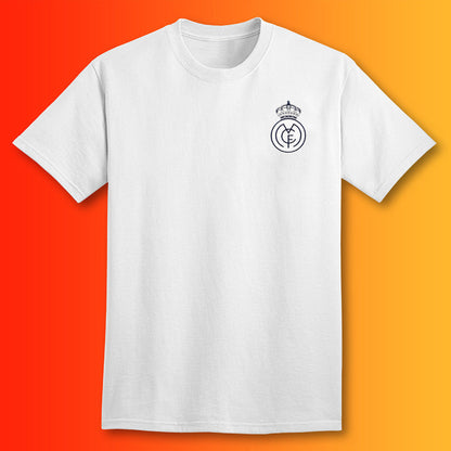 Retro Real Shirt with Embroidered Badge White