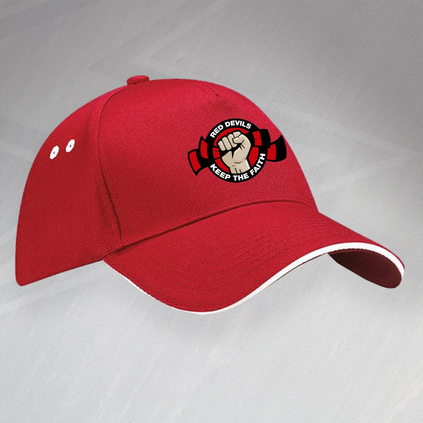 Red Devils Keep The Faith Embroidered Baseball Cap