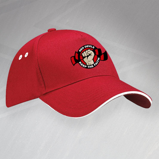 Red Devils Keep The Faith Embroidered Baseball Cap