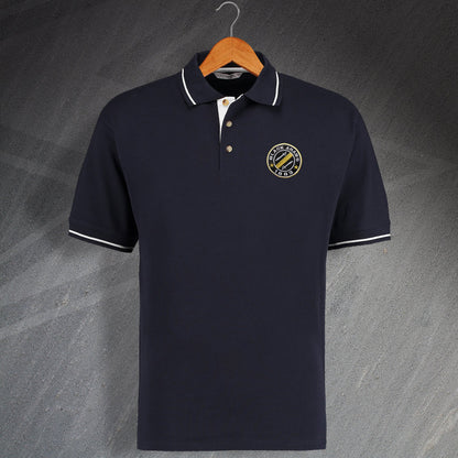 Retro Black Arabs 1883 Embroidered Contrast Polo Shirt