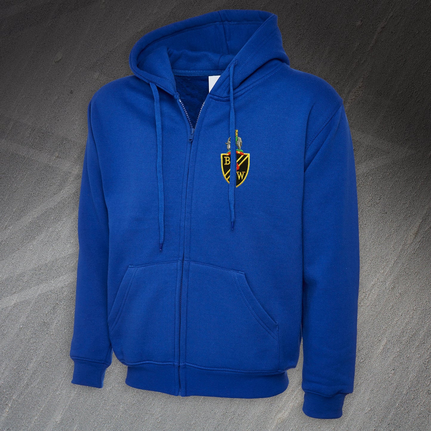 Retro Bolton 1971 Embroidered Full Zip Hoodie