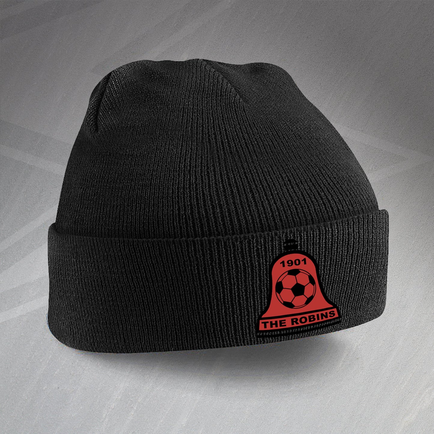 Retro Bosham The Robins Beanie Hat with Embroidered Badge