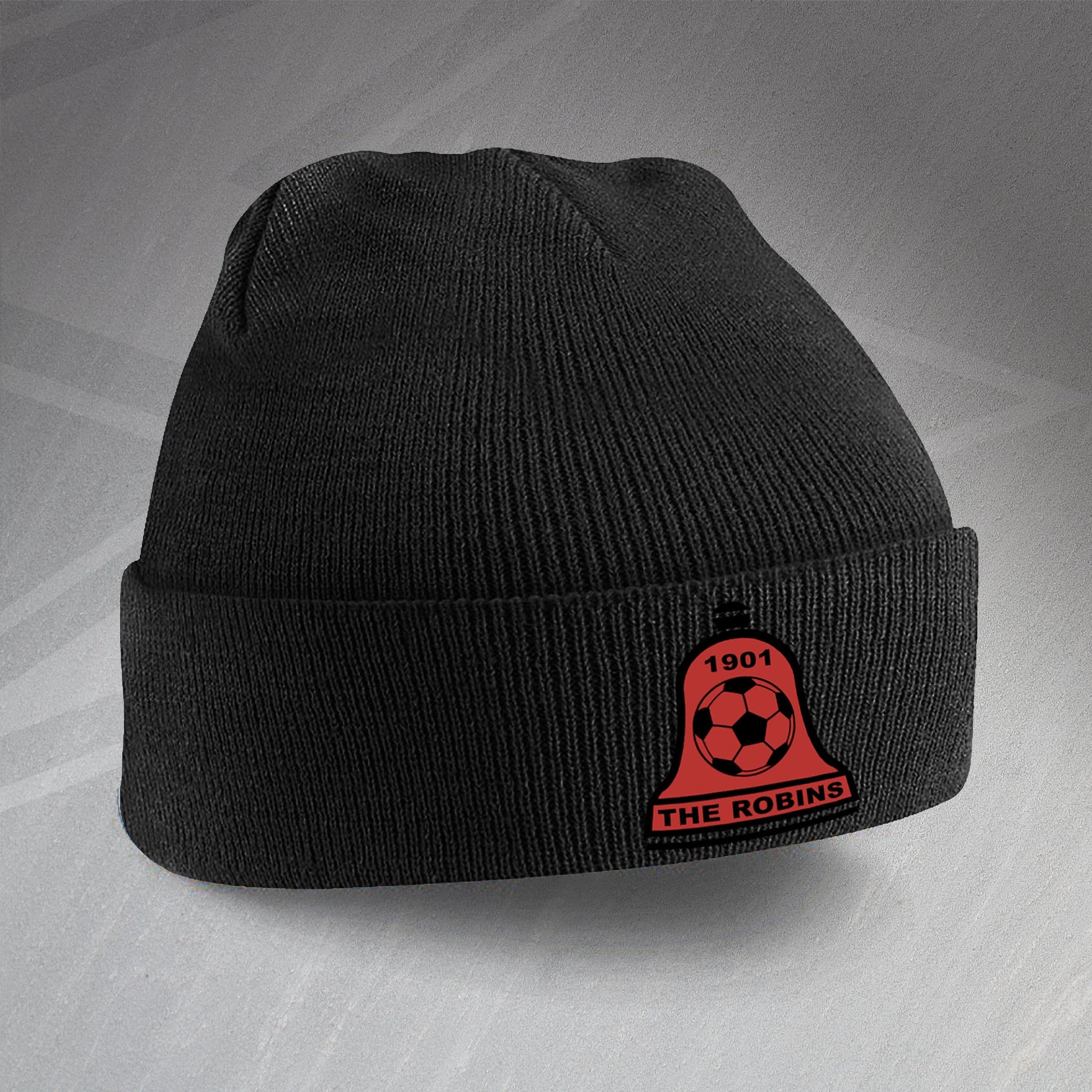 Retro Bosham The Robins Beanie Hat with Embroidered Badge