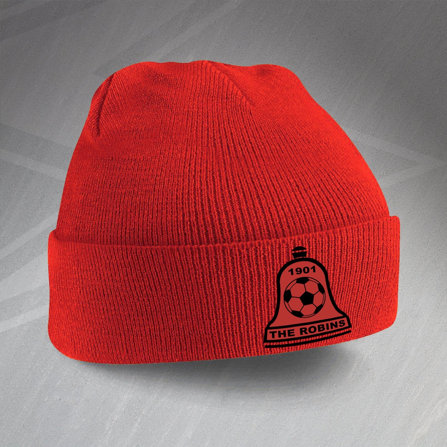 Retro Bosham The Robins Beanie Hat with Embroidered Badge