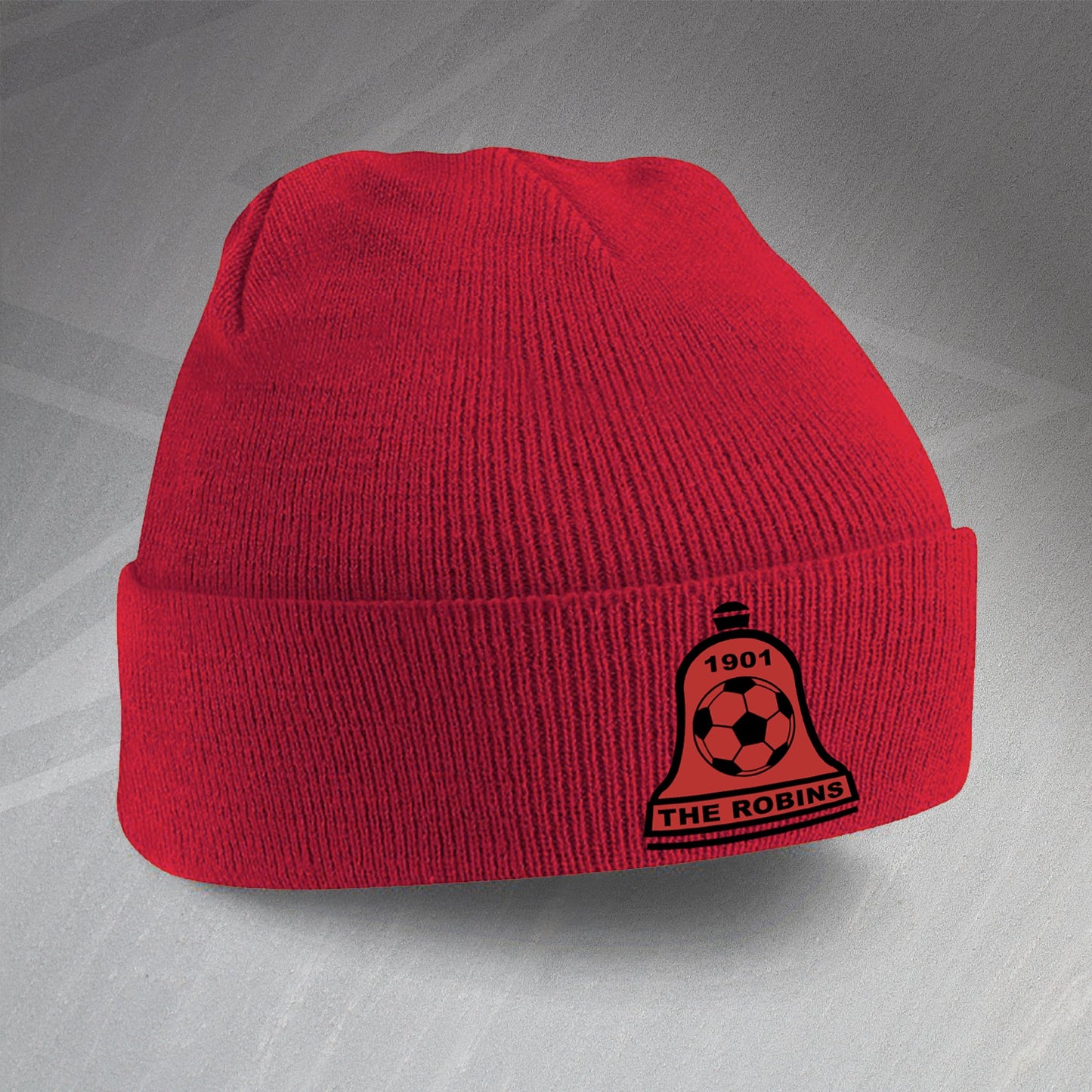 Retro Bosham The Robins Beanie Hat with Embroidered Badge