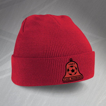 Retro Bosham The Robins Beanie Hat with Embroidered Badge