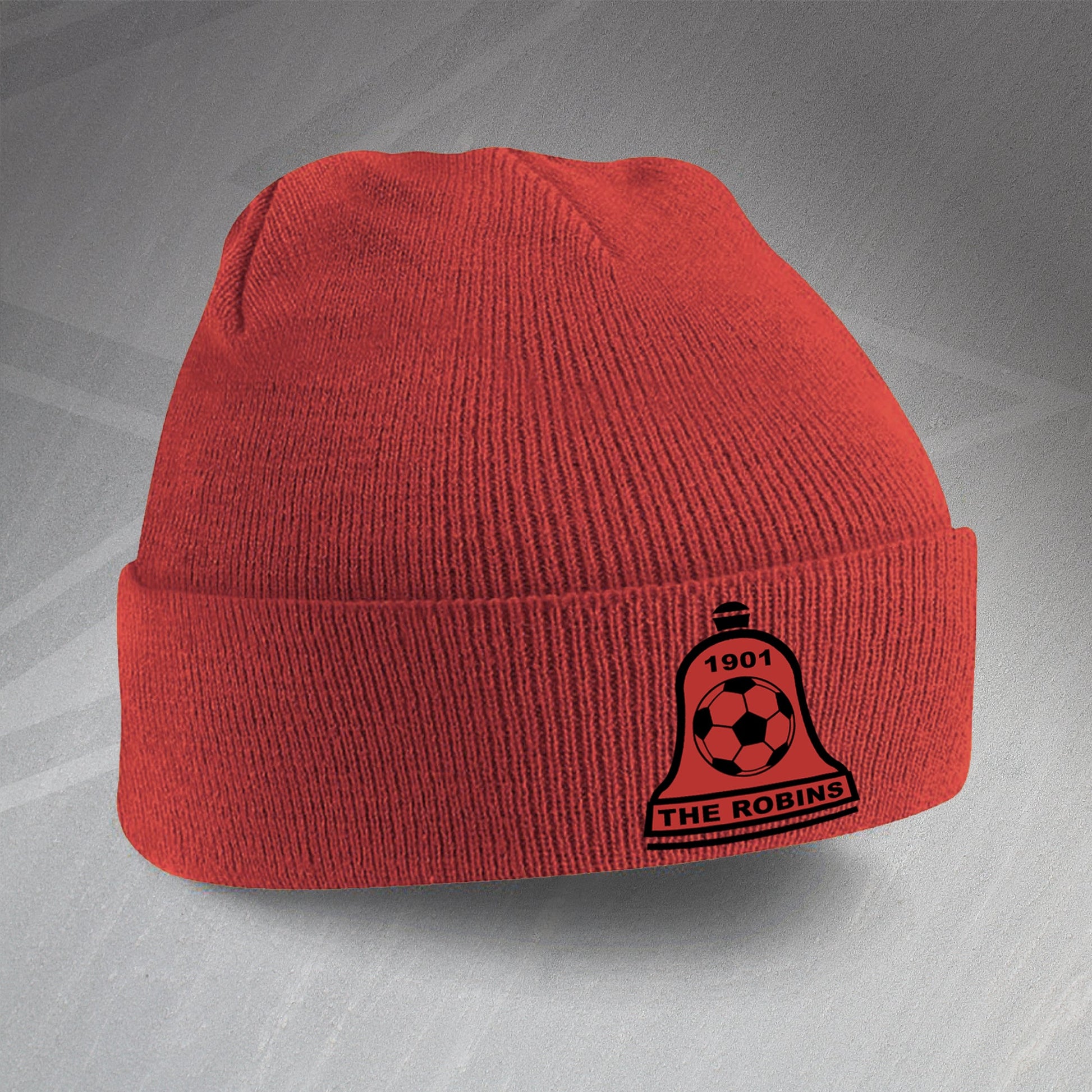 Retro Bosham The Robins Beanie Hat with Embroidered Badge