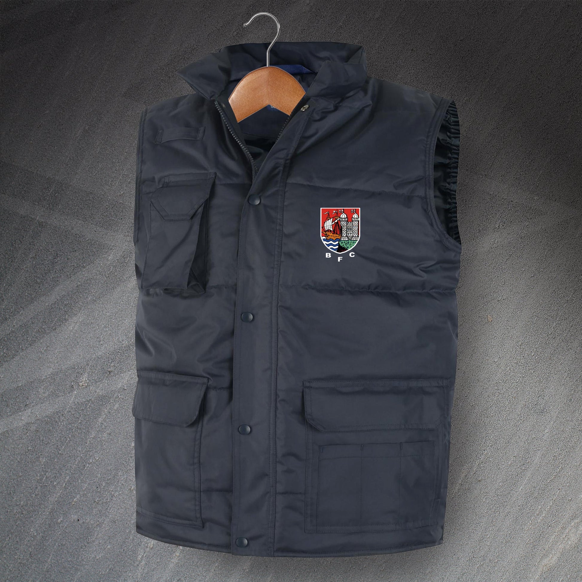 Retro Bristol Rugby 1980s Embroidered Super Pro Bodywarmer