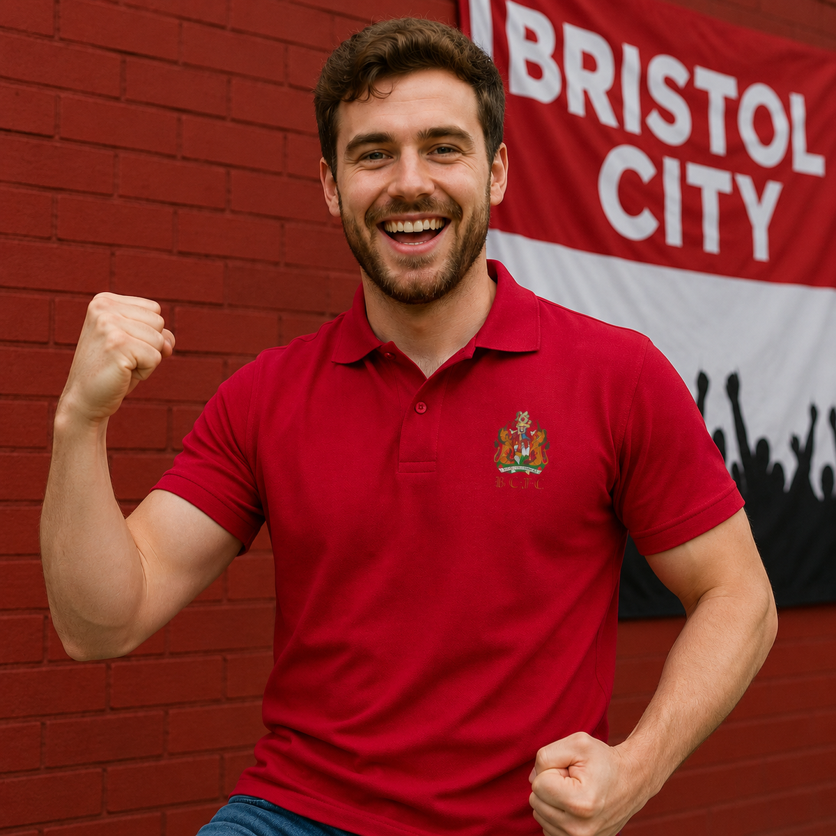 Retro Bristol City 1950s Polo Shirt