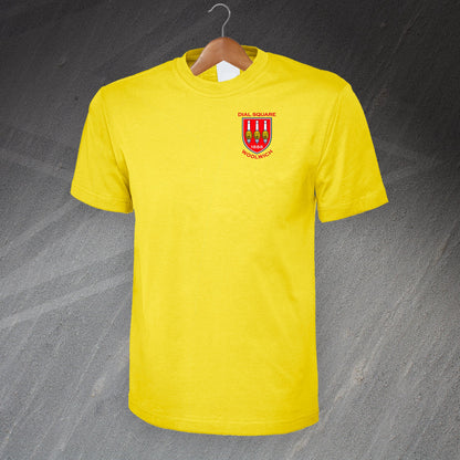 Retro Dial Square Embroidered T-Shirt