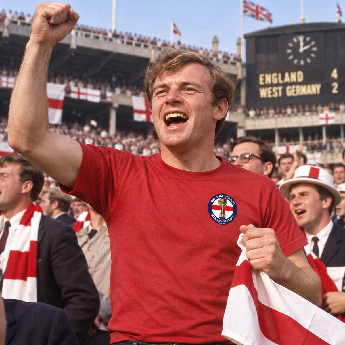 Retro England Football T-Shirt 
