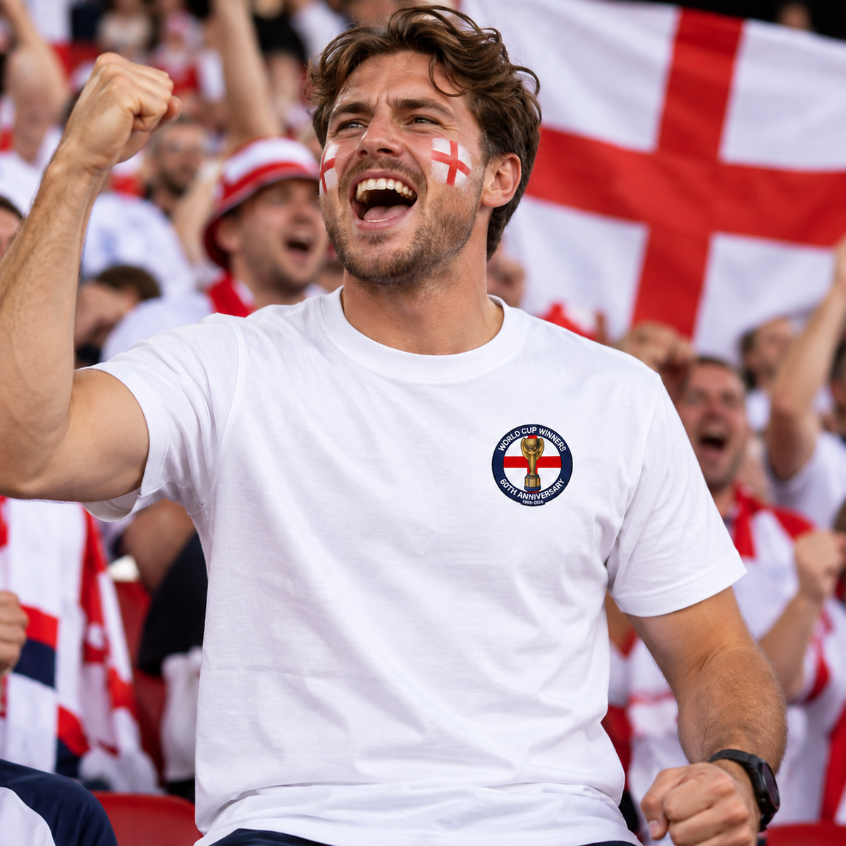 Retro England Football T-Shirt 