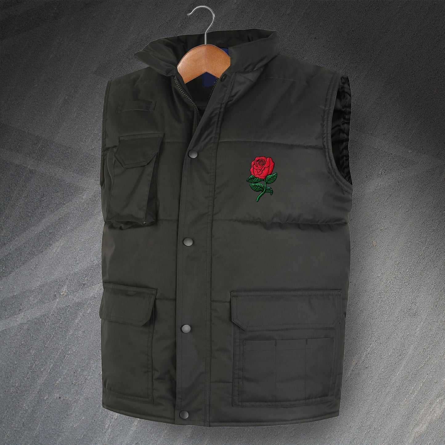 Retro England Rugby Embroidered Super Pro Bodywarmer