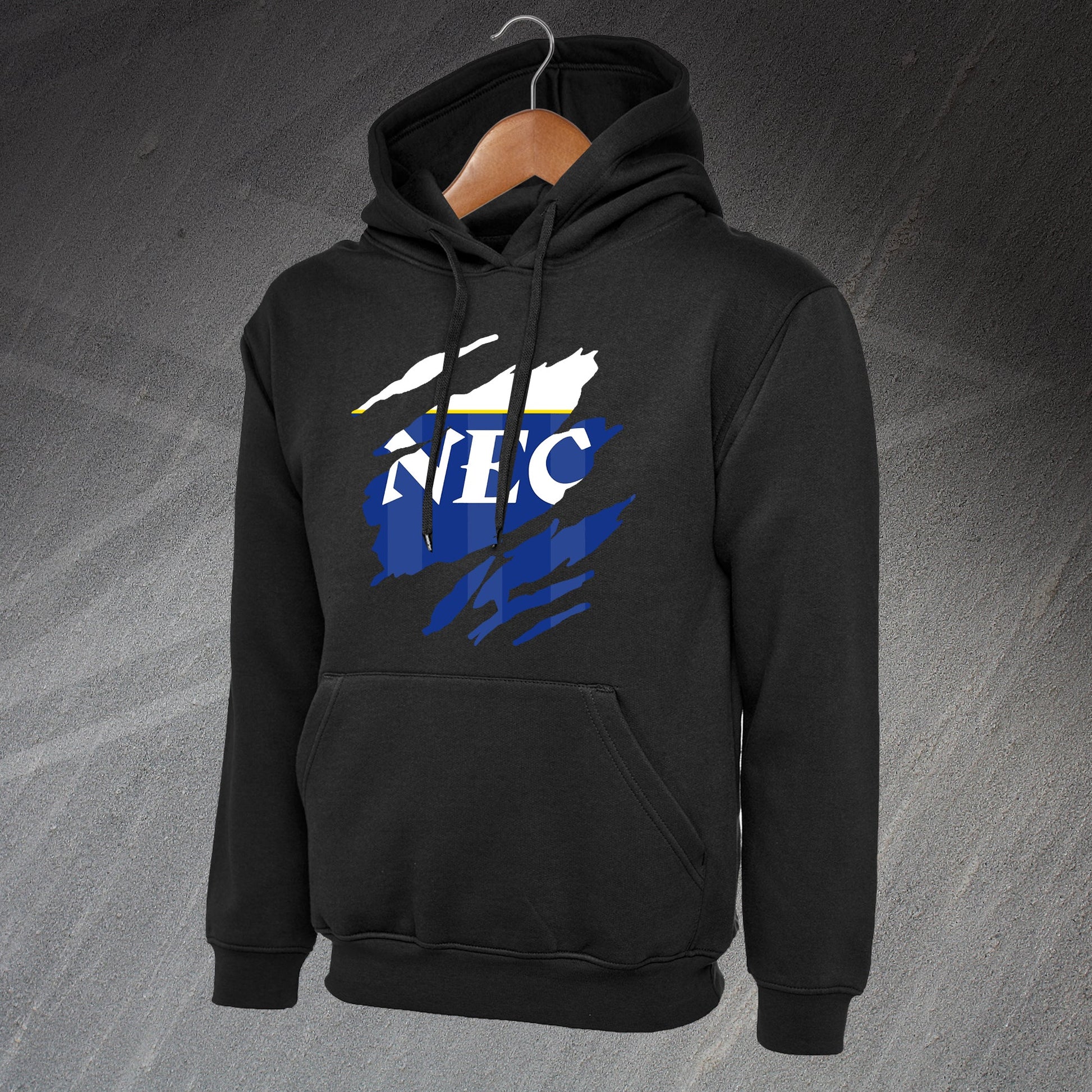 Retro Everton 1985 Torn Effect Hoodie