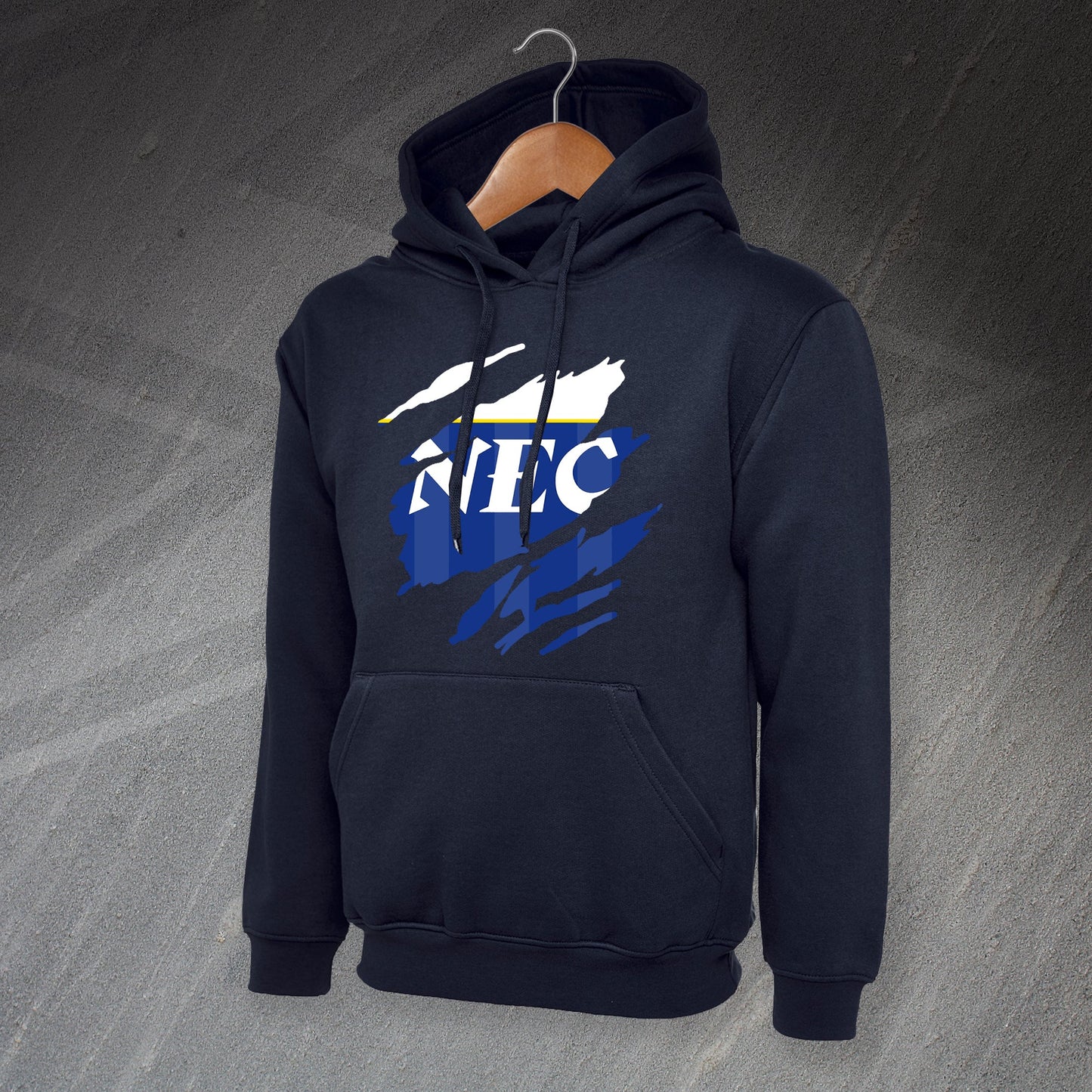 Retro Everton 1985 Torn Effect Hoodie