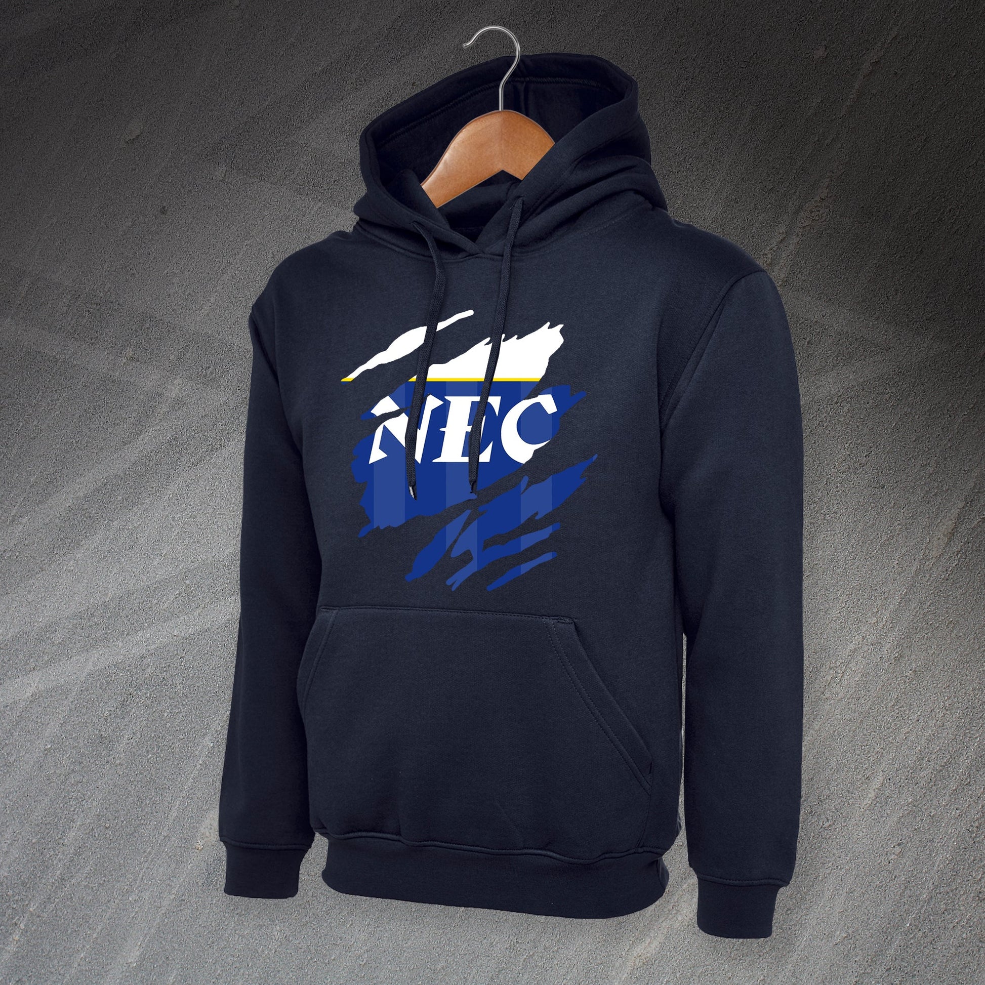 Retro Everton 1985 Torn Effect Hoodie