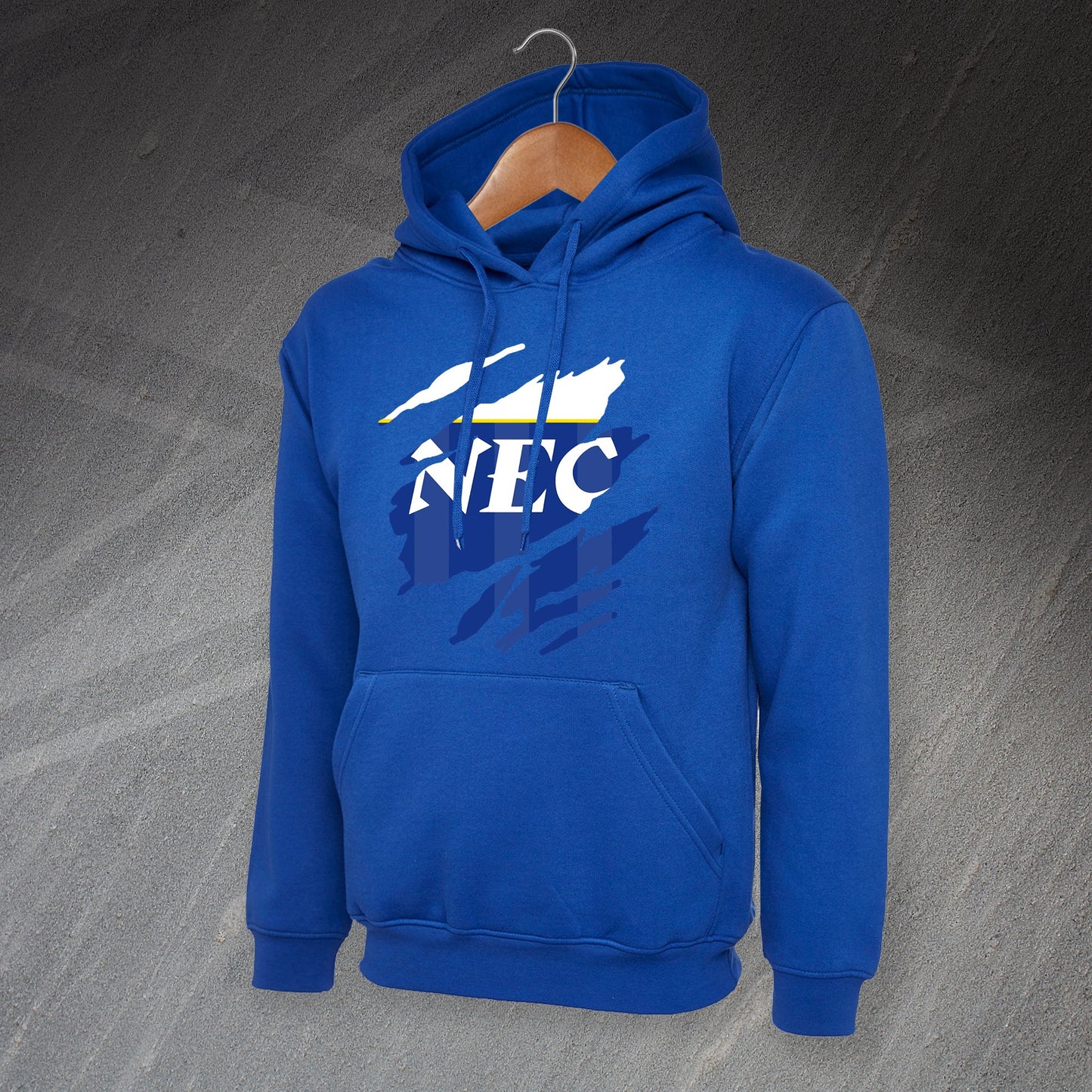 Retro Everton 1985 Torn Effect Hoodie