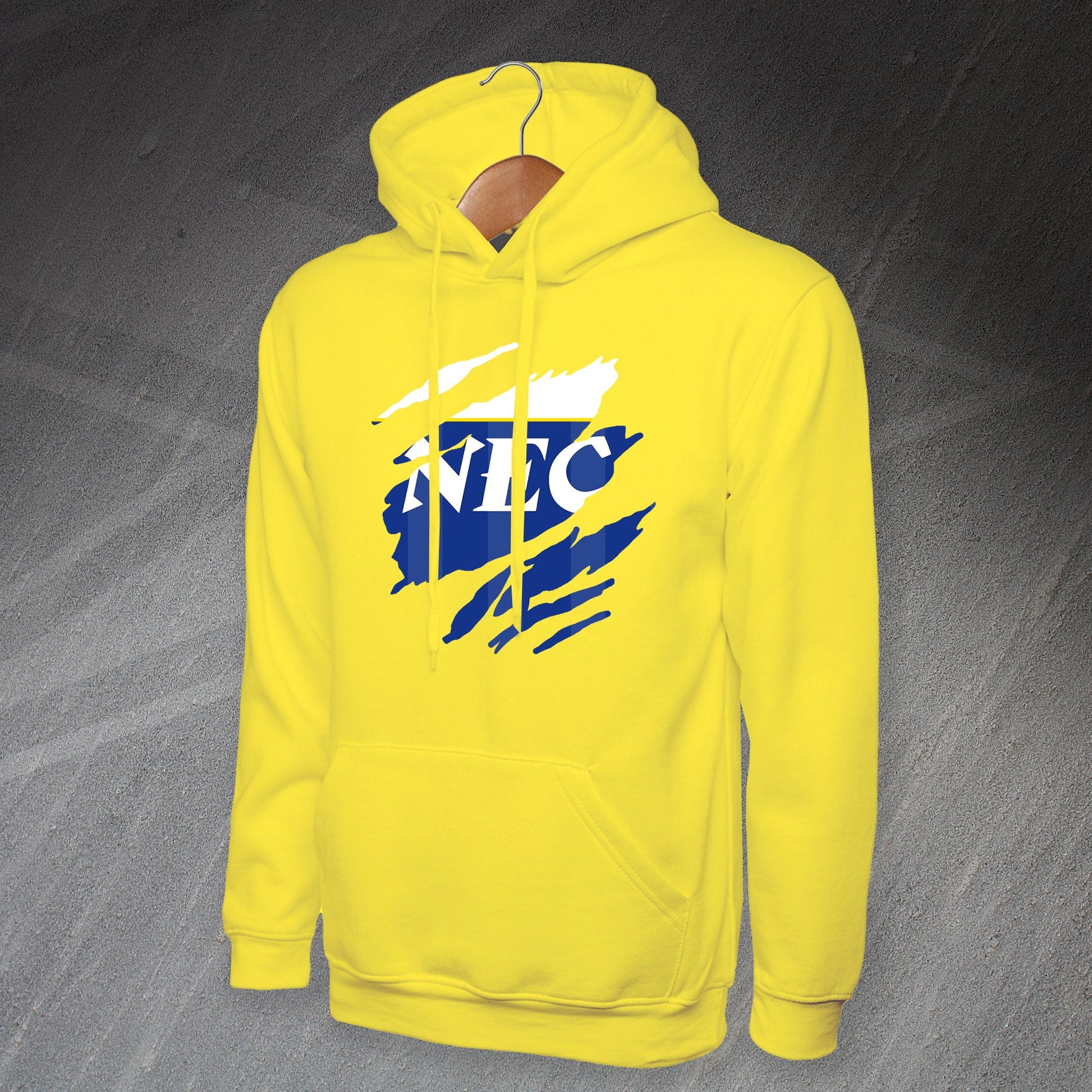 Retro Everton 1985 Torn Effect Hoodie