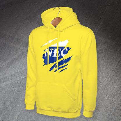 Retro Everton 1985 Torn Effect Hoodie