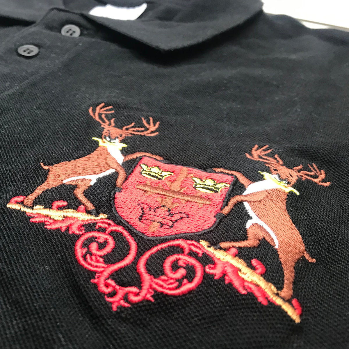 Retro Forest Football Polo Shirt