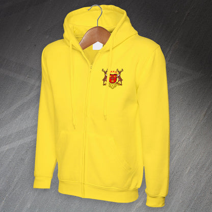 Retro Nottm Forest 1970 Embroiderd Full Zip Hoodie