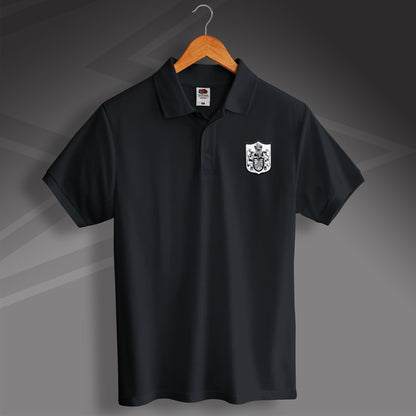 Retro Fulham 1951-73 Polo Shirt with Embroidered Badge