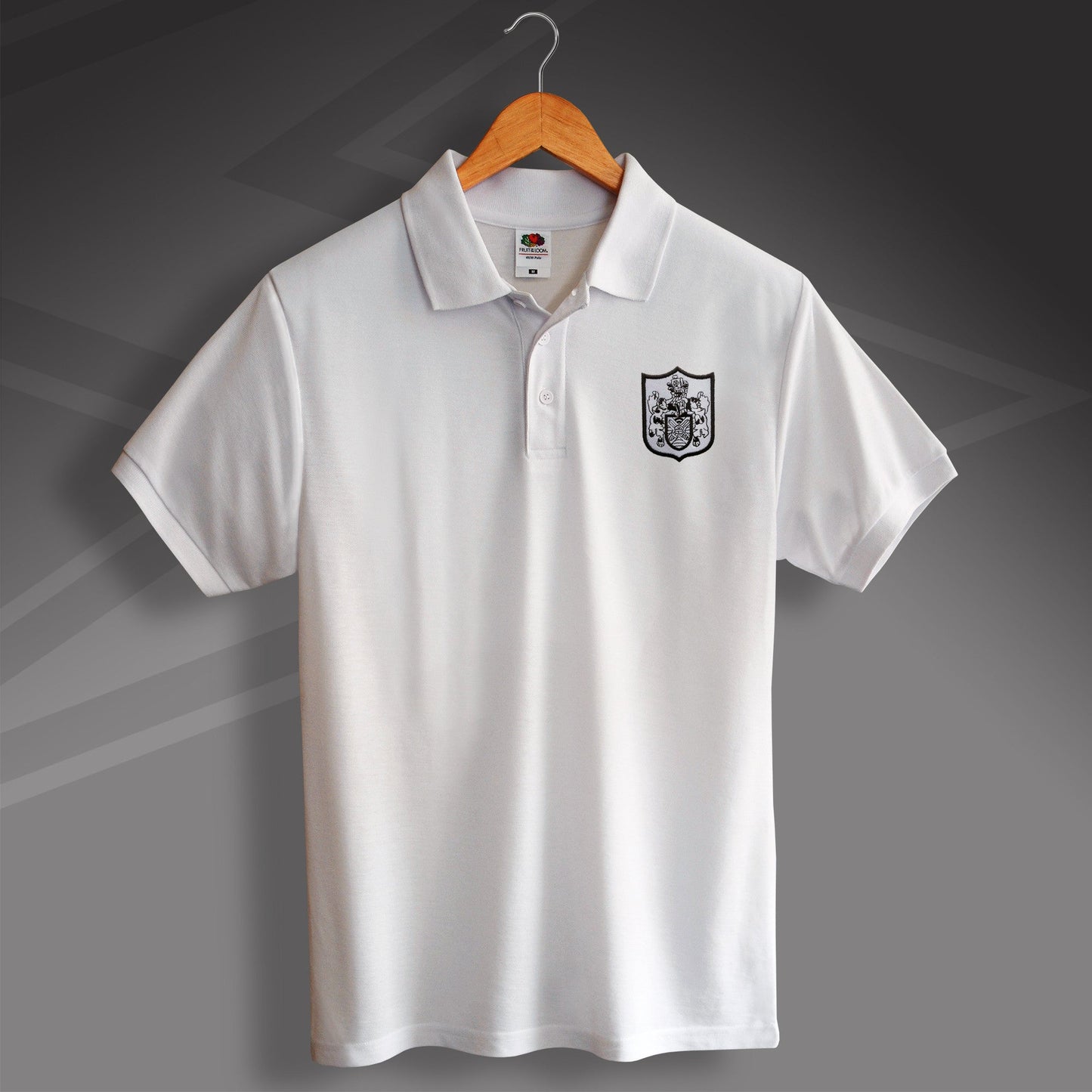 Retro Fulham 1951-73 Polo Shirt with Embroidered Badge