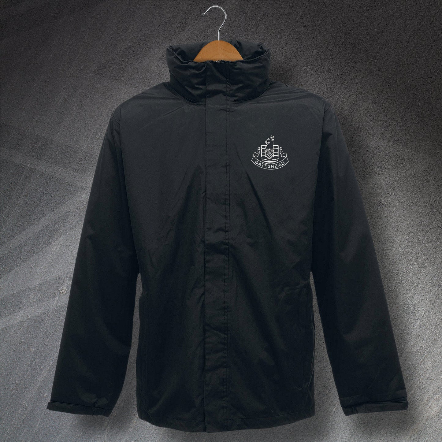 Retro Gateshead Waterproof Jacket with Embroidered Badge