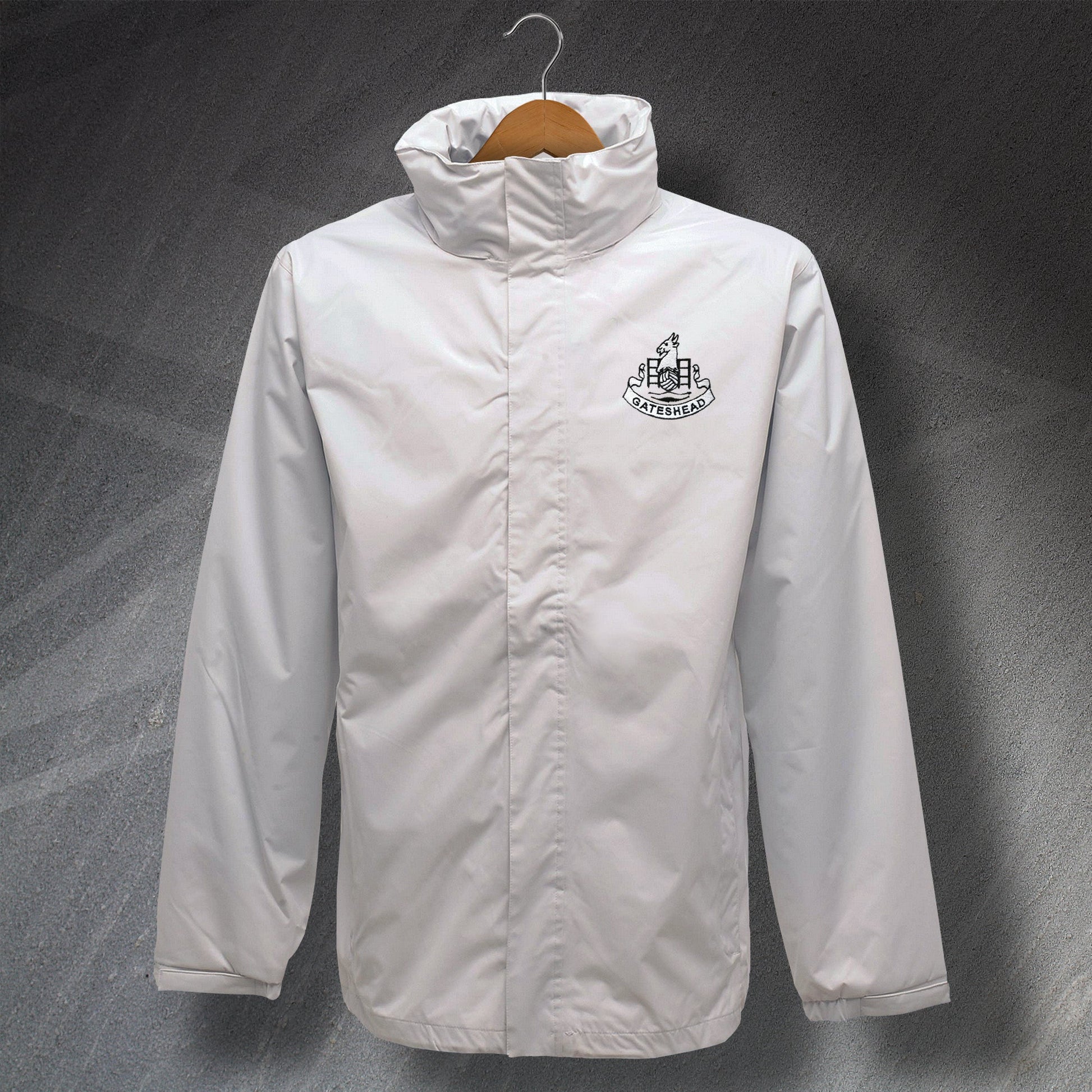 Retro Gateshead Waterproof Jacket with Embroidered Badge