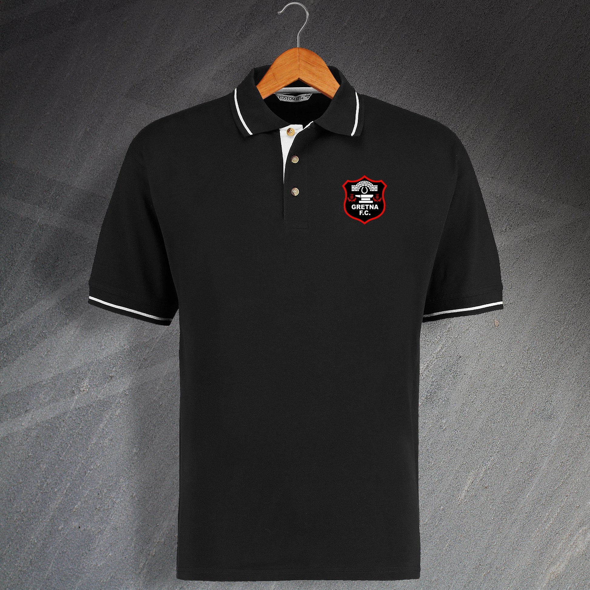 Retro Gretna Embroidered Contrast Polo Shirt
