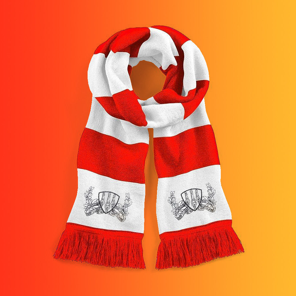Retro Gunner Bar Scarf with Embroidered Badge