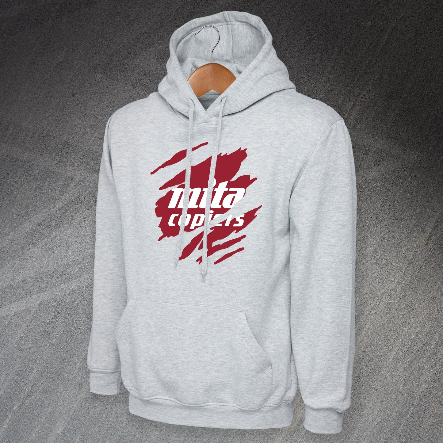 Retro Hearts 1987 Torn Effect Hoodie