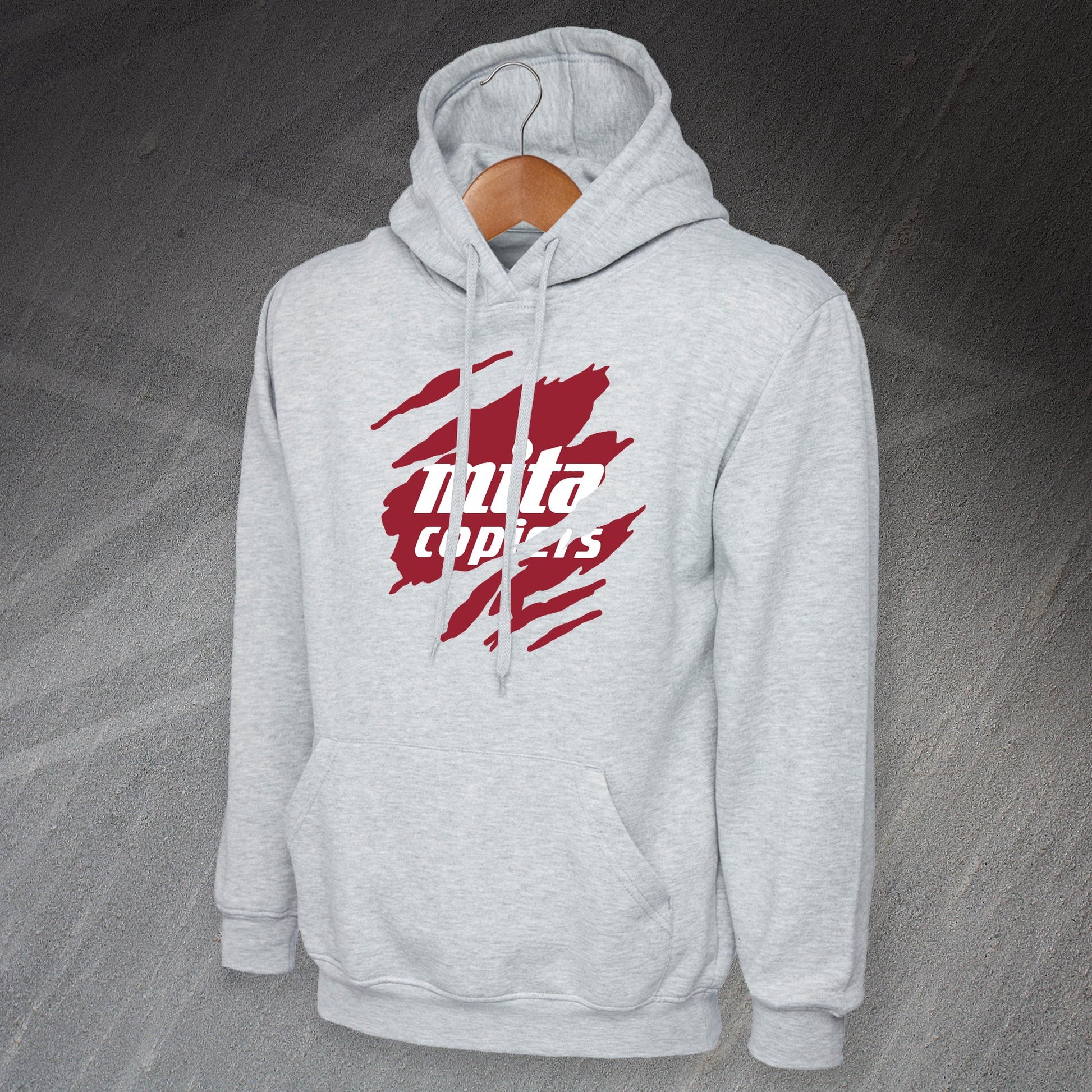 Retro Hearts 1987 Torn Effect Hoodie