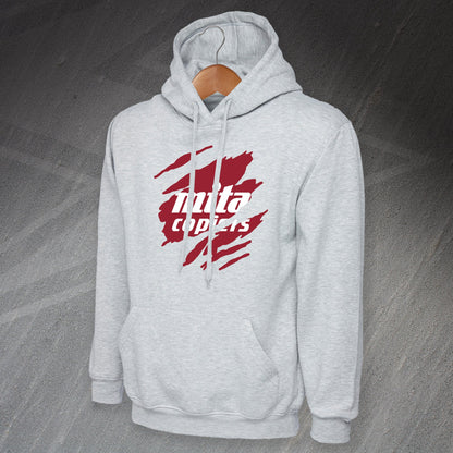 Retro Hearts 1987 Torn Effect Hoodie