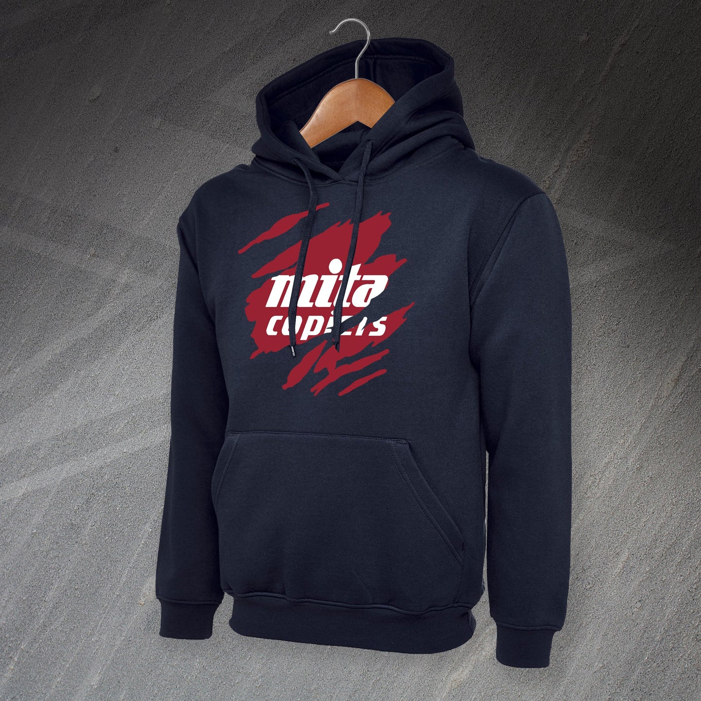 Retro Hearts 1987 Torn Effect Hoodie