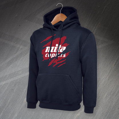 Retro Hearts 1987 Torn Effect Hoodie