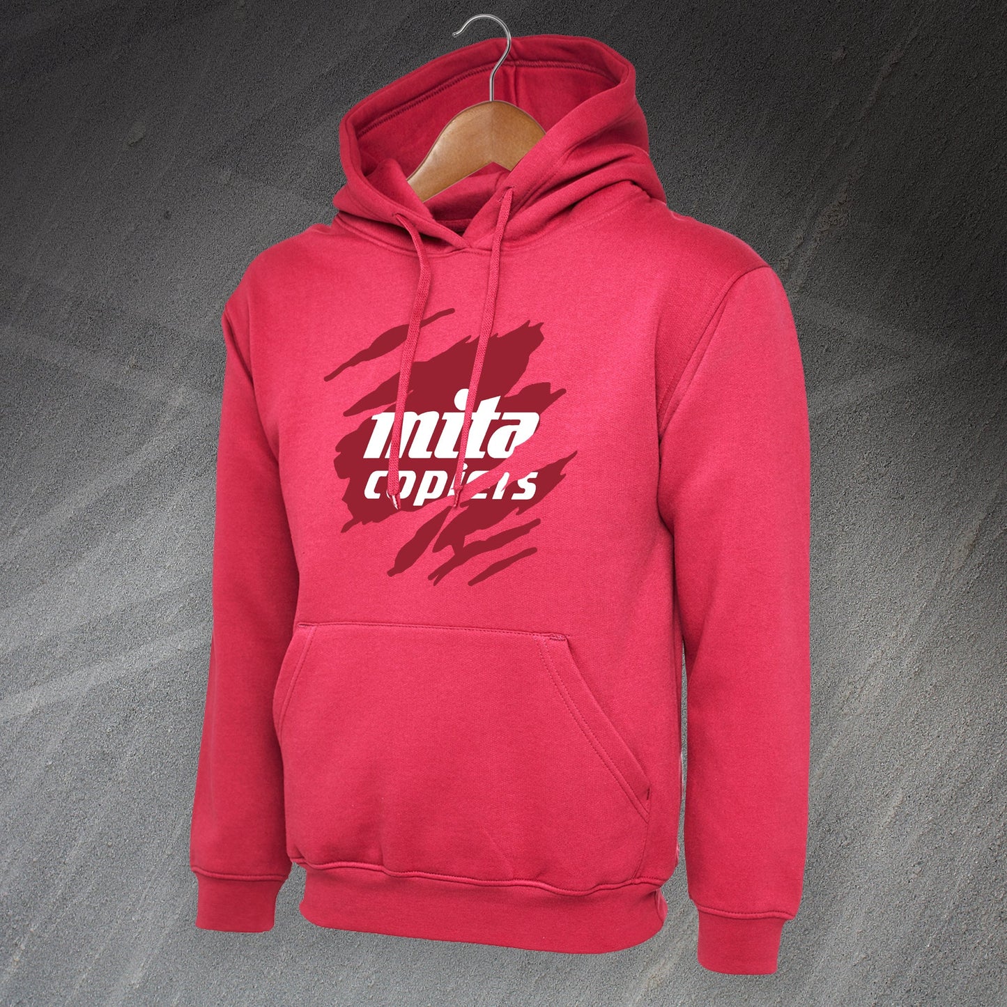 Retro Hearts 1987 Torn Effect Hoodie