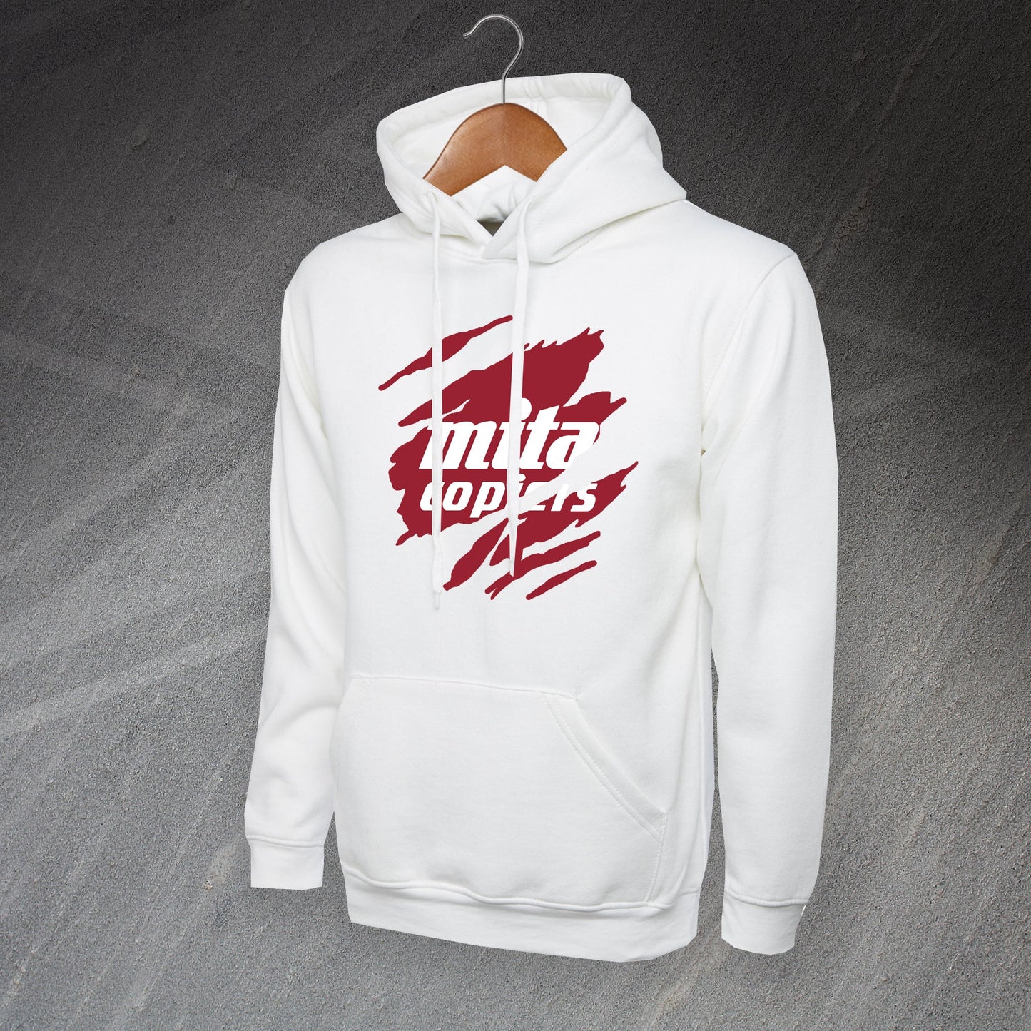 Retro Hearts 1987 Torn Effect Hoodie