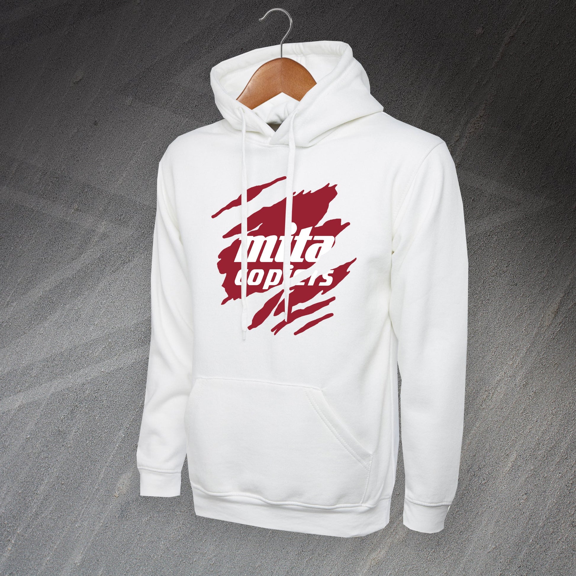 Retro Hearts 1987 Torn Effect Hoodie