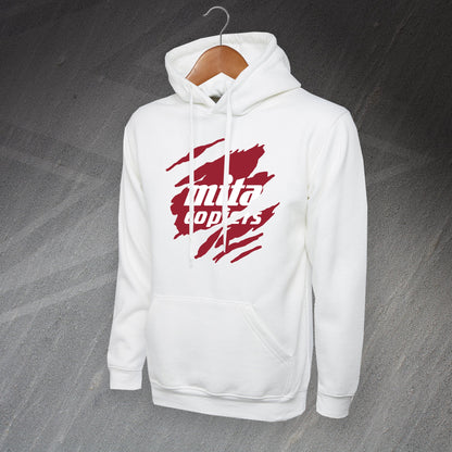 Retro Hearts 1987 Torn Effect Hoodie
