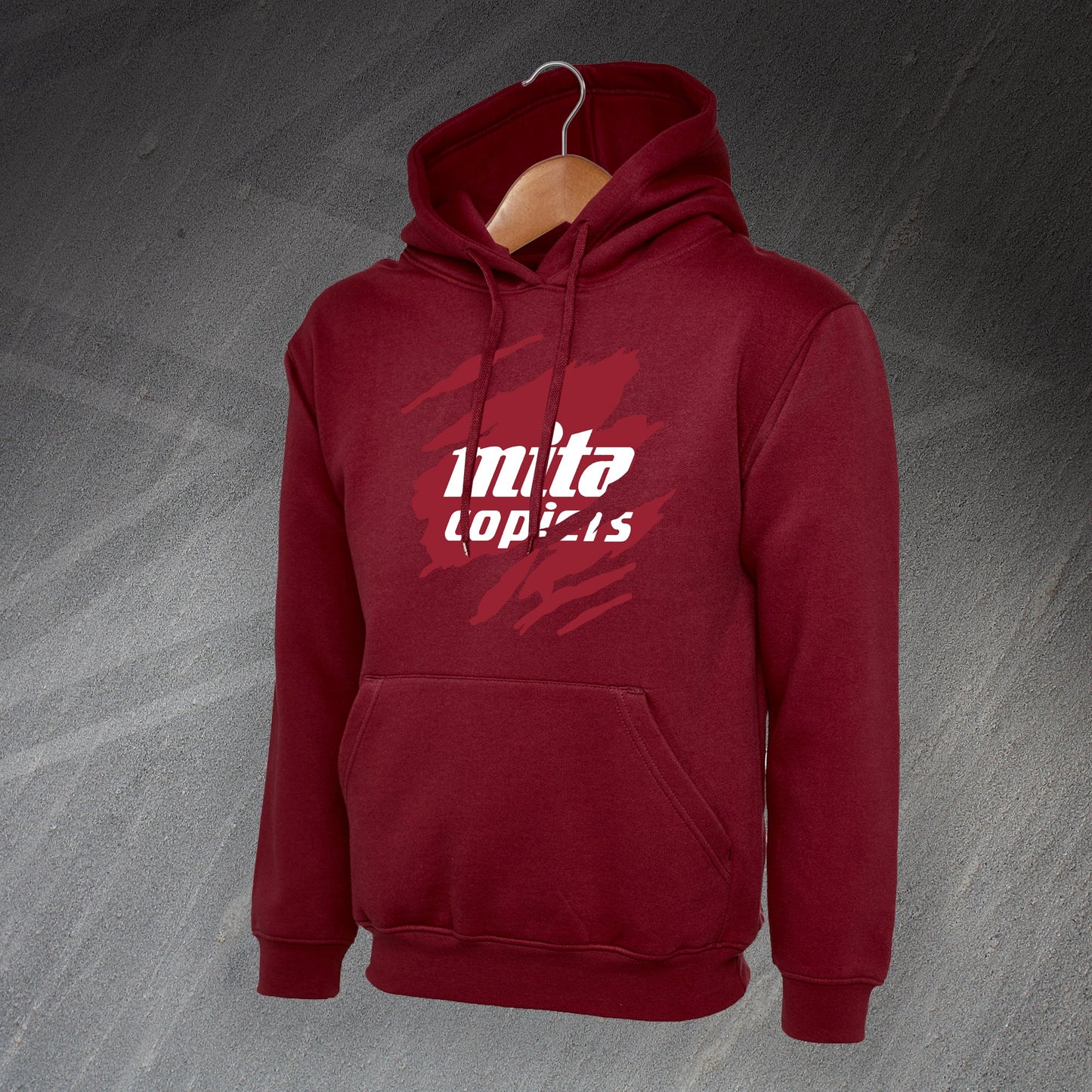 Retro Hearts 1987 Torn Effect Hoodie