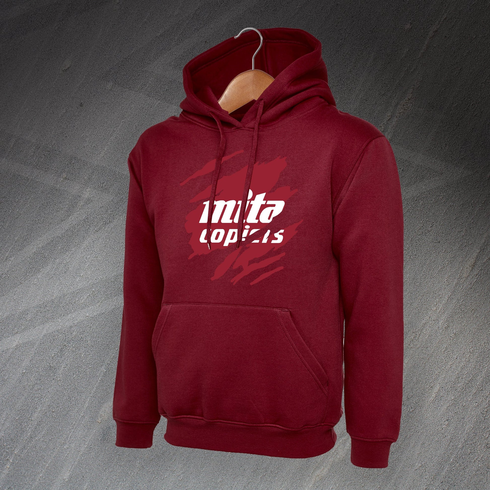 Retro Hearts 1987 Torn Effect Hoodie